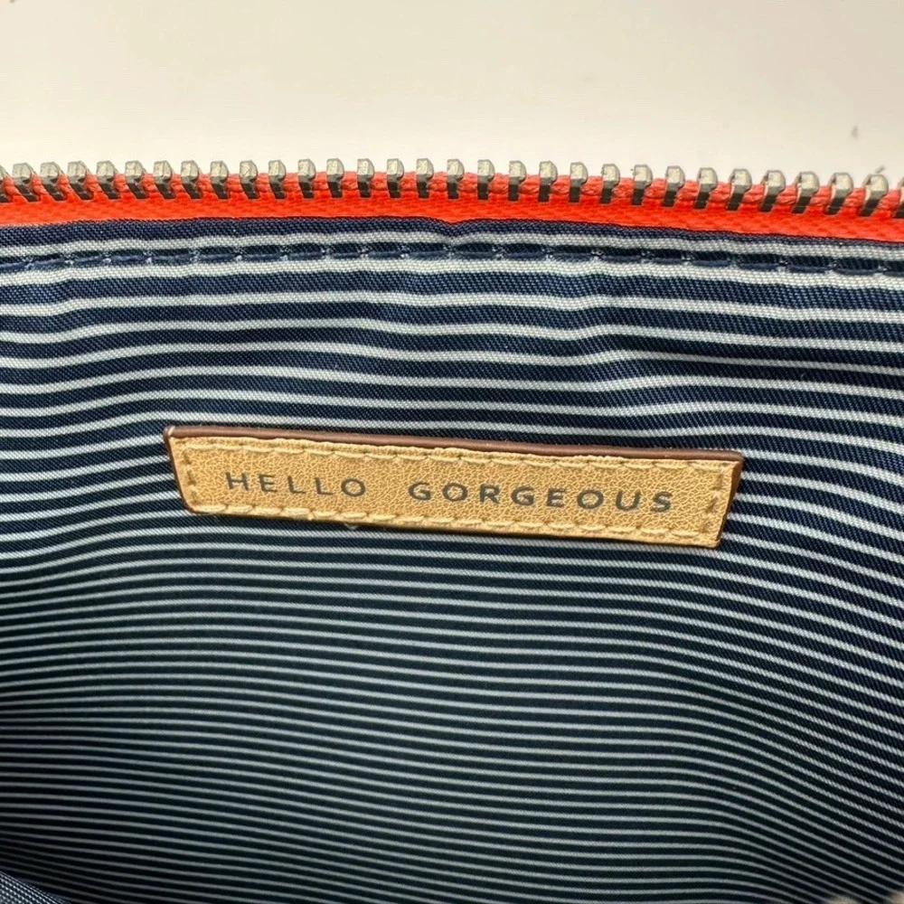 Stella & Dot Geometric Triangle‎ Clutch Bag Handbag Zip Pouch Travel